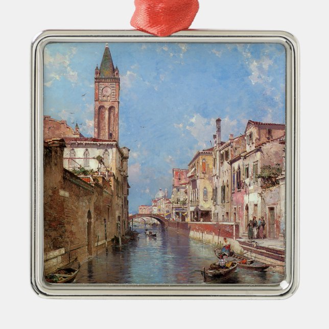 Venedig von Unterberger Silbernes Ornament (Vorne)