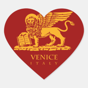 Venedig-Wappen Herz-Aufkleber