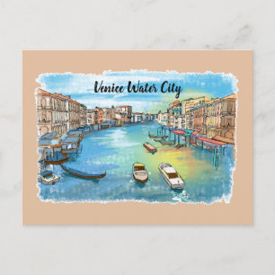 Venedig Wasserstadt von Rom Postkarte