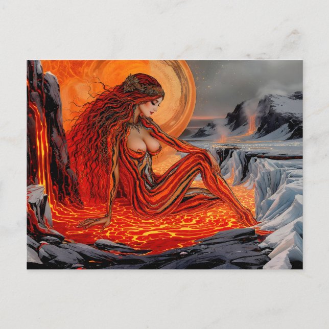 "Venen des Vulkans" - Vulkanerportrait Postkarte (Vorderseite)