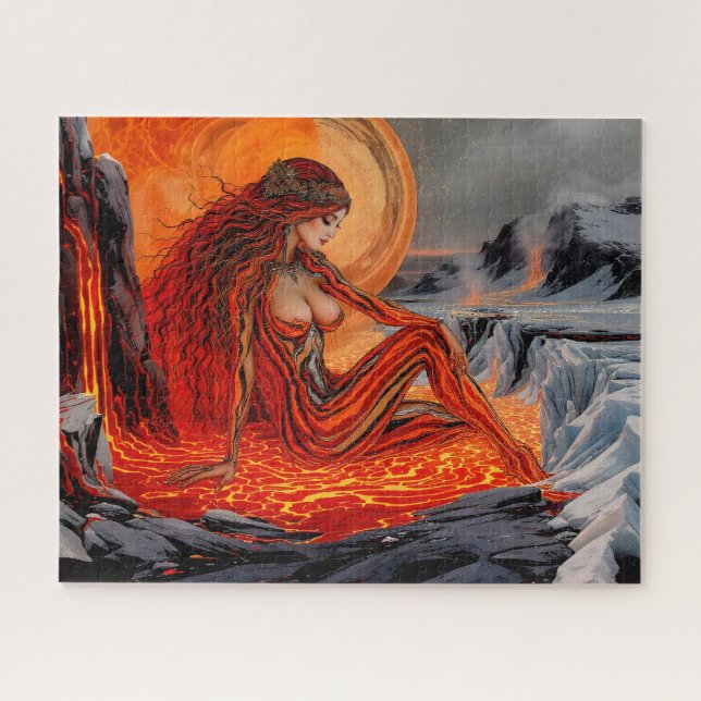 "Venen des Vulkans" - Vulkanerportrait Puzzle (Horizontal)