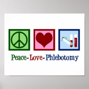 Venenpunktionist Frieden Liebe Venenpunktion Büro Poster
