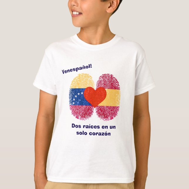 “Venespañol” – Orgullo Venezuela y España T-Shirt (Vorderseite)