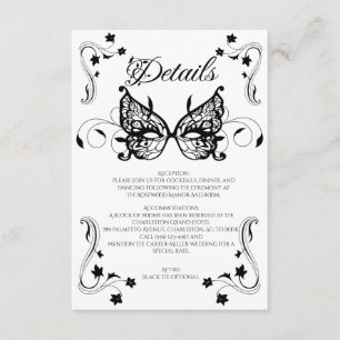 Venetia Carnivale Masque Viktorianischer Verzierte Begleitkarte