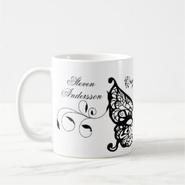 Venetia Carnivale Masque Viktorianischer Verzierte Kaffeetasse