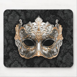 Venetian Ball Mask in Silver Mousepad