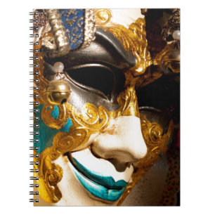 Venetian Costume Mask for Carnival Notizblock