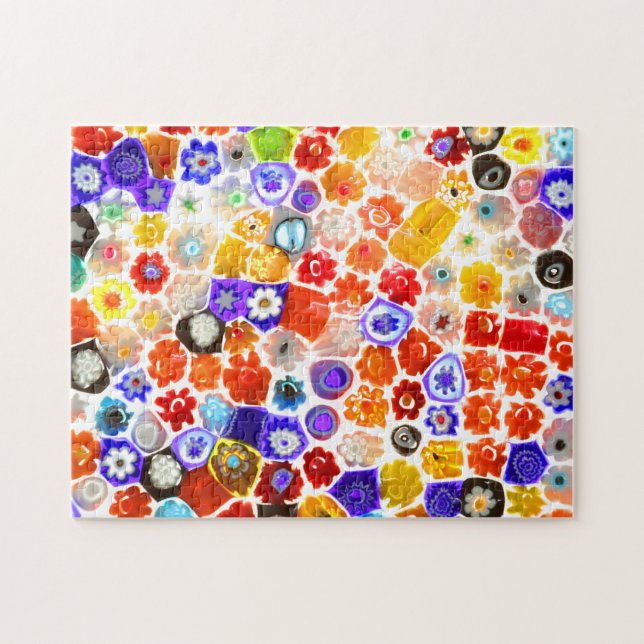 VENETIAN FLORA GLASS 11x14 INCH Puzzle (Horizontal)