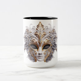 Venetian Intricately Decorated in Gray Hues Zweifarbige Tasse
