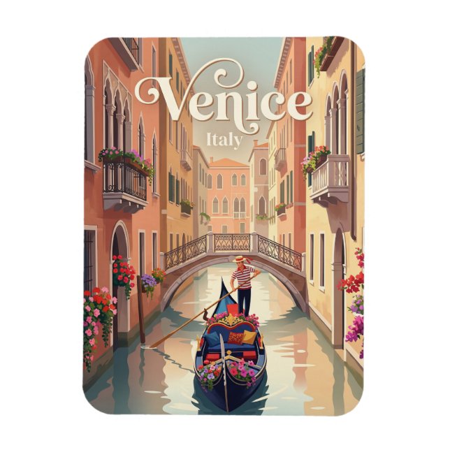Venetianische Gondelfahrt Italien Magnet (Vertikal)