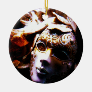 Venetianische Masken-Maske Runde Keramik-Dekofigur Keramikornament