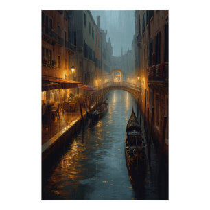 Venetianischer Glanz – Lichter und Reflexionen ein Poster