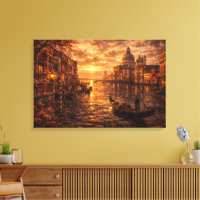 Venetianischer Kanal-Sonnenuntergang-Gondel Italie