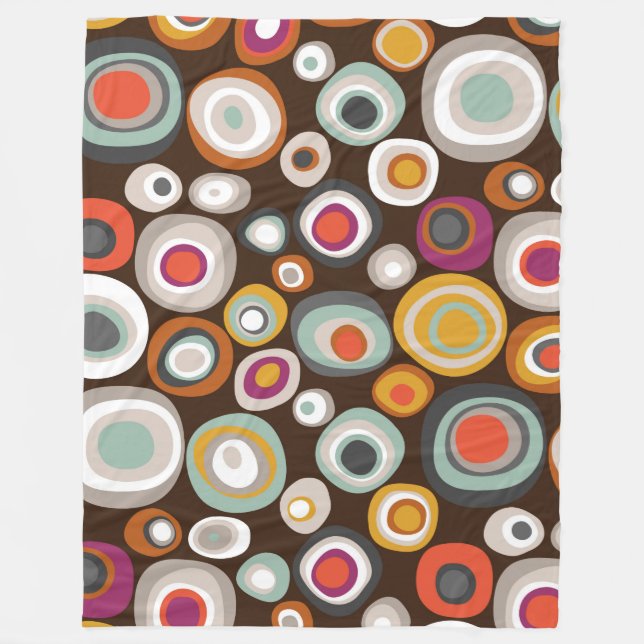 veneto boho spot Schokolade Fleecedecke (Vorderseite)