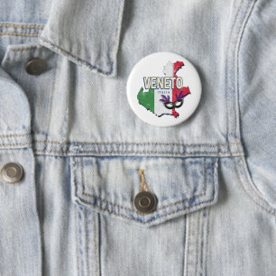 Veneto Italien Retro Region Karte Vintages Souveni Button