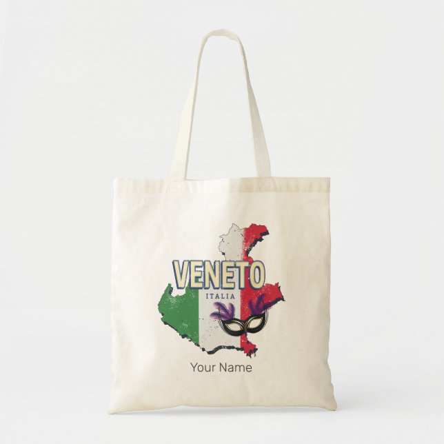 Veneto Italien Retro Region Karte Vintages Souveni Tragetasche (Vorne)