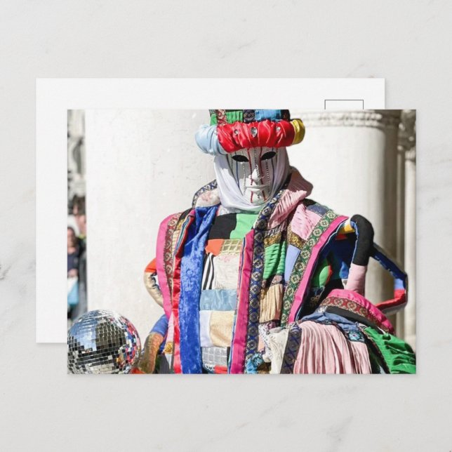 Venezia Carnivale Spektakuläre Farben Postkarte (Vorne/Hinten)