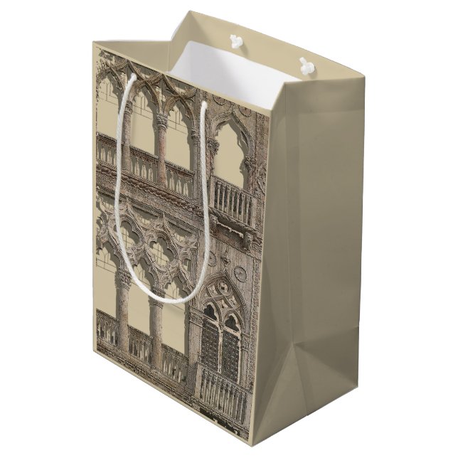 Venezia D'Oro Mittlere Geschenktüte (Rückseite Schrägansicht)