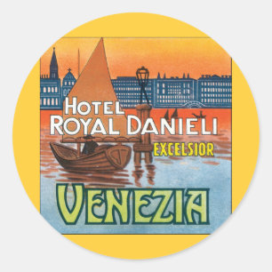 Venezia Hotel Royal Danieli Runder Aufkleber