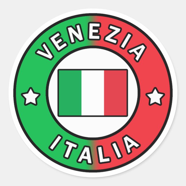 Venezia Italia Runder Aufkleber (Vorderseite)