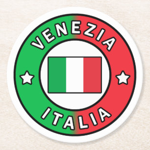 Venezia Italia Runder Pappuntersetzer