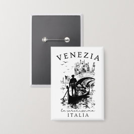 Venezia La Serenissima – Venice Travel Souvenir Button