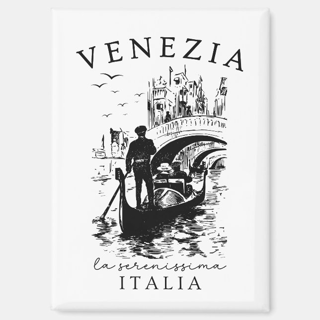 Venezia La Serenissima – Venice Travel Souvenir Magnet (Vorderseite)