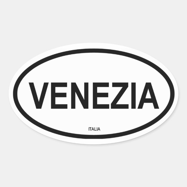 VENEZIA OVALER AUFKLEBER (Vorderseite)