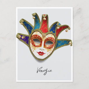 Venezia Venedig Italien Karnevalsmaske Postkarte