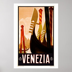Venezia, Venedig, Italien Vintage Reise Poster