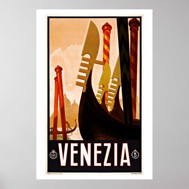 Venezia, Venedig, Italien Vintage Travel Poster (Vorne)