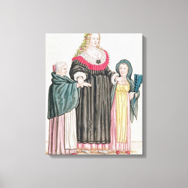 Venezianisch Courtesan Leinwanddruck (Vorderseite)