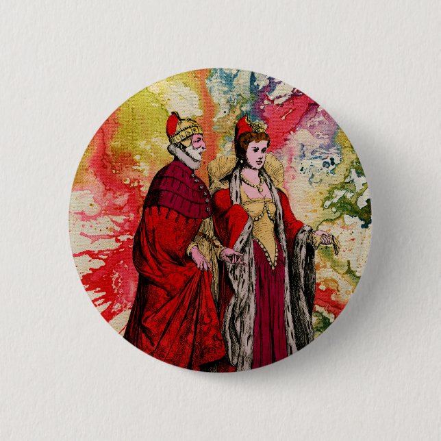 Venezianisch Doge und Dogeressa von Michael Moffa Button (Vorderseite)