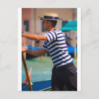 Venezianisch Gondolier Postkarte