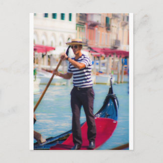Venezianisch Gondolier Postkarte
