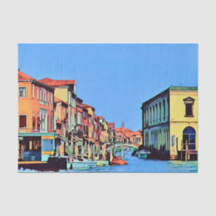 Venezianisch Lagoon - MURANO - Ansicht Seidenpapier
