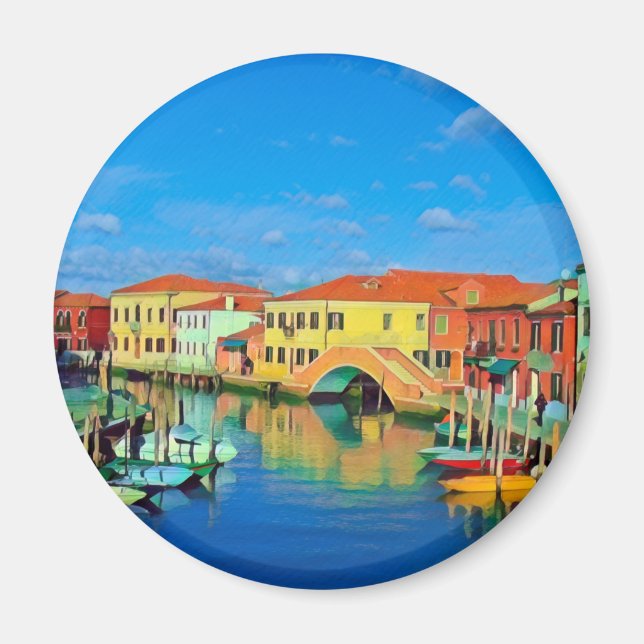 Venezianisch Lagoon - MURANO - Panorama Magnet (Vorne)