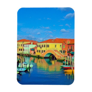 Venezianisch Lagoon - MURANO - Panorama Magnet