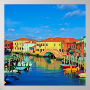 Venezianisch Lagoon - MURANO - Panorama Poster