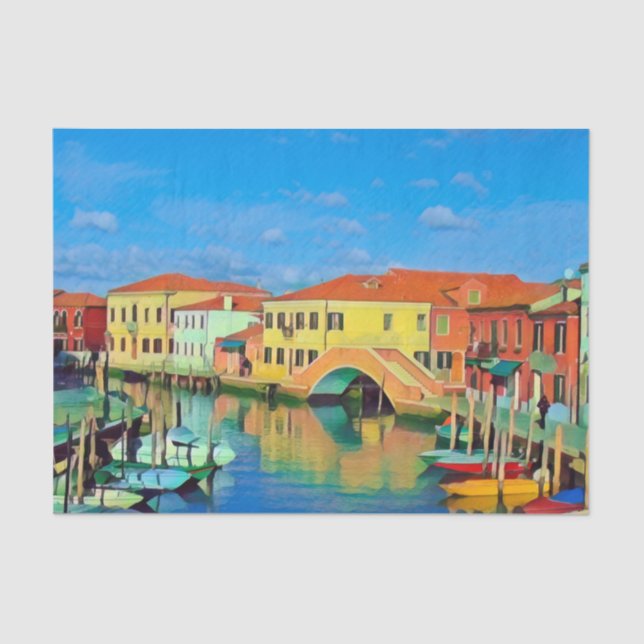 Venezianisch Lagoon - MURANO - Panorama Seidenpapier (Vorderseite)
