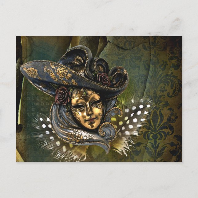 Venezianisch Mask Fantasy Postkarte (Vorderseite)