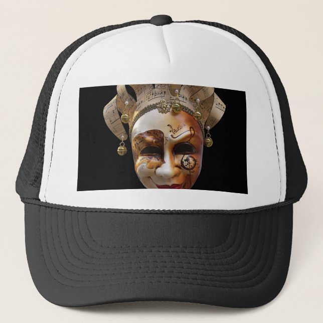 Venezianisch Mask Hat Truckerkappe (Vorderseite)
