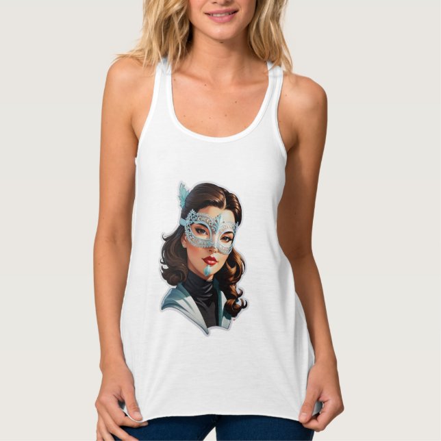 Venezianisch Masked Lady Tank Top (Vorderseite)