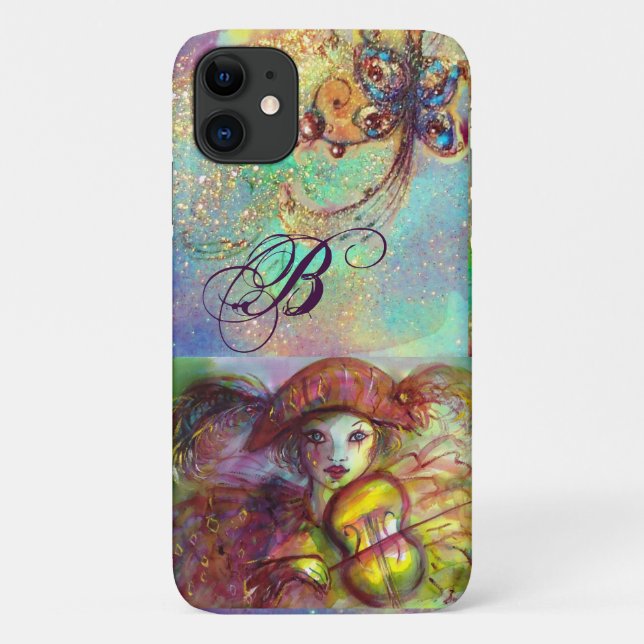 VENEZIANISCH MASQUERADE/HARLEQUIN-MONOGRAMM Case-Mate iPhone HÜLLE (Rückseite)
