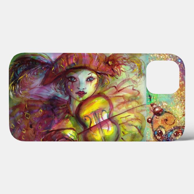 VENEZIANISCH MASQUERADE / HARLEQUIN-SPIELVIOLIN Case-Mate iPhone HÜLLE (Rückseite (Horizontal))