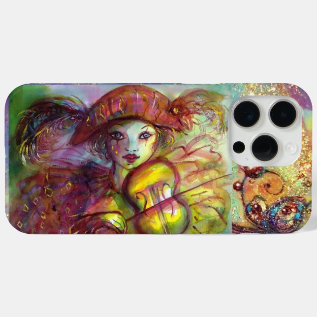VENEZIANISCH MASQUERADE / HARLEQUIN-SPIELVIOLIN Case-Mate iPhone HÜLLE (Rückseite (Horizontal))