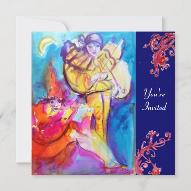 VENEZIANISCH MASQUERADE / MUSIKNOKURN EINLADUNG (Vorderseite)