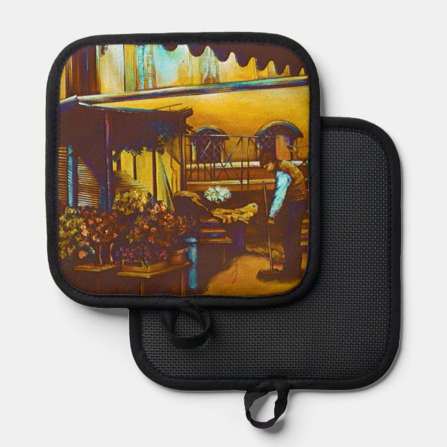 Venezianisch Venditore Topflappen (Vorderseite/Rückseite)