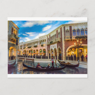 Venezianische Architektur des Kanals von Las Vegas Postkarte