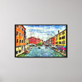 Venezianische Canal Van Gogh Imitation Style Maler Leinwanddruck
